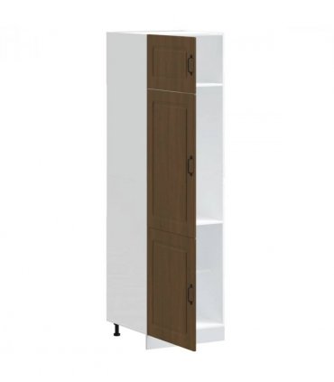 vidaXL Kitchen Cupboard Kalmar Brown Oak Engineered Wood — Model: 1x cupboard 60 cm wide 207 cm high