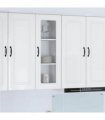 vidaXL Dishwasher Panel Kalmar High Gloss White 40 x 31 x 100 cm — Model: 1x wall glass cabinet (1 door) 40 cm wide 100 cm high