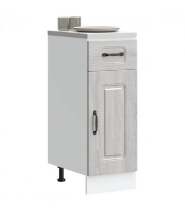 vidaXL Kitchen Base Cabinet Kalmar Grey Sonoma Engineered W — Model: 1x bottom cabinet (1 door 1 drawer) 30 cm wide 81.5 cm high