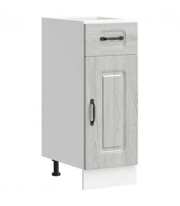 vidaXL Kitchen Base Cabinet Kalmar Grey Sonoma Engineered W — Model: 1x bottom cabinet (1 door 1 drawer) 30 cm wide 81.5 cm high