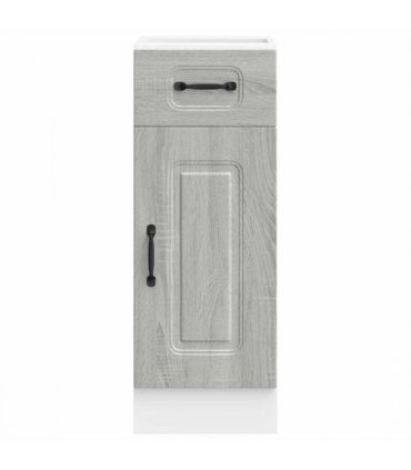 vidaXL Kitchen Base Cabinet Kalmar Grey Sonoma Engineered W — Model: 1x bottom cabinet (1 door 1 drawer) 30 cm wide 81.5 cm high