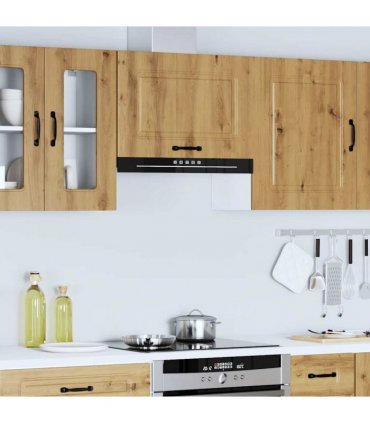 vidaXL Kitchen Wall Cabinet Kalmar Artisan Oak Engineered Wood — Model: 1x wall cabinet (1 flap door) 60 cm wide 40 cm high