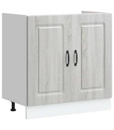 vidaXL Sink Base Cabinet Kalmar Grey Sonoma 80x46x81.5 cm Engineere — Model: 1x bottom cabinet (2 doors) 80 cm wide 81.5 cm high