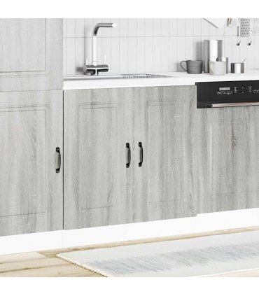 vidaXL Sink Base Cabinet Kalmar Grey Sonoma 80x46x81.5 cm Engineere — Model: 1x bottom cabinet (2 doors) 80 cm wide 81.5 cm high