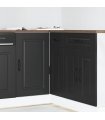 vidaXL Kitchen Base Cabinet "Kalmar" Black Engineered Wood — Model: 1x corner bottom cabinet (1 door) 86 cm wide 81.5 cm high