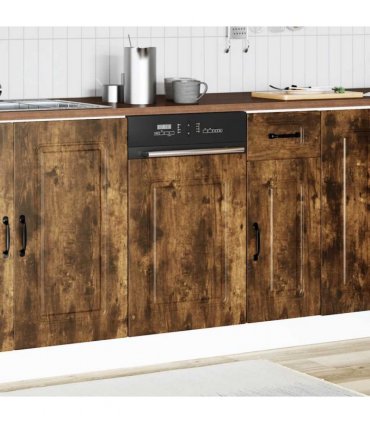 vidaXL Dishwasher Panel Kalmar Smoked Oak 45x1.5x57 cm Engineered Wood — Model: 1x dishwasher panel 45 cm wide 57 cm high