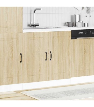 vidaXL Sink Base Cabinet Kalmar Sonoma Oak 80x46x81.5 cm Engineered — Model: 1x bottom cabinet (2 doors) 80 cm wide 81.5 cm high