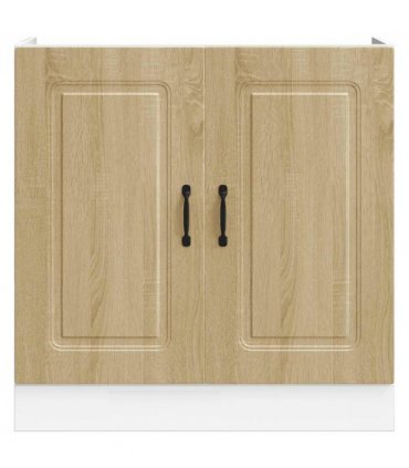 vidaXL Sink Base Cabinet Kalmar Sonoma Oak 80x46x81.5 cm Engineered — Model: 1x bottom cabinet (2 doors) 80 cm wide 81.5 cm high