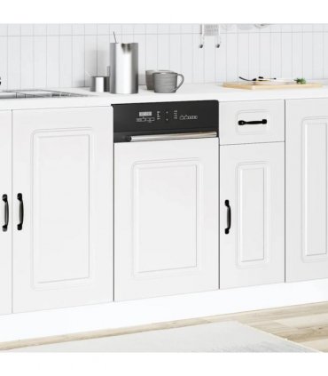 vidaXL Dishwasher Panel Kalmar White 45x1.5x57 cm Engineered Wood — Model: 1x dishwasher panel 45 cm wide 57 cm high