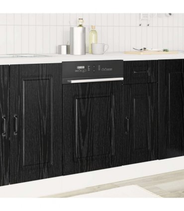 vidaXL Dishwasher Panel Kalmar Black Oak 45 x 1.5 x 57 cm — Model: 1x dishwasher panel 45 cm wide 57 cm high