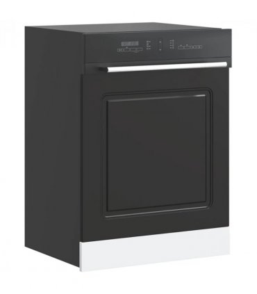 vidaXL Dishwasher Panel Kalmar Black 60x1.5x57 cm Engineered Wood — Model: 1x dishwasher panel 60 cm wide 57 cm high