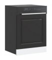 vidaXL Dishwasher Panel Kalmar Black 60x1.5x57 cm Engineered Wood — Model: 1x dishwasher panel 60 cm wide 57 cm high