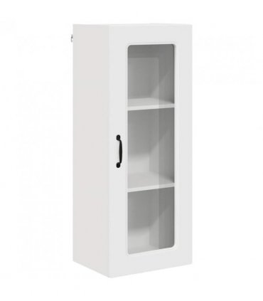 vidaXL Dishwasher Panel Kalmar White 40 x 31 x 100 cm Engineered — Model: 1x wall glass cabinet (1 door) 40 cm wide 100 cm high