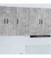 vidaXL Dishwasher Panel Kalmar Concrete Grey 40 x 31 x 80 cm — Model: 1x wall cabinet (1 door) 40 cm wide 80 cm high