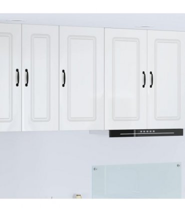 vidaXL Dishwasher Panel Kalmar High Gloss White 40 x 31 x 80 cm — Model: 1x wall cabinet (1 door) 40 cm wide 80 cm high