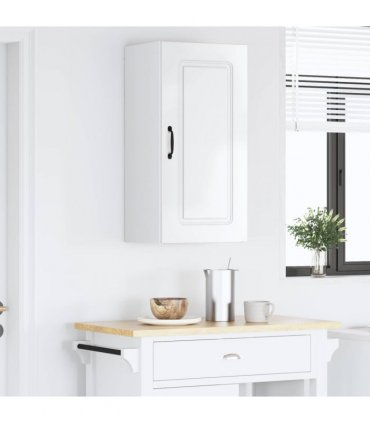 vidaXL Dishwasher Panel Kalmar High Gloss White 40 x 31 x 80 cm — Model: 1x wall cabinet (1 door) 40 cm wide 80 cm high