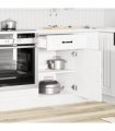 vidaXL Kitchen Base Cabinet Kalmar White Engineered Wood — Model: 1x bottom cabinet (1 door 1 drawer) 50 cm wide 81.5 cm high