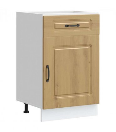 vidaXL Kitchen Base Cabinet Kalmar Artisan Oak Engineered W — Model: 1x bottom cabinet (1 door 1 drawer) 50 cm wide 81.5 cm high