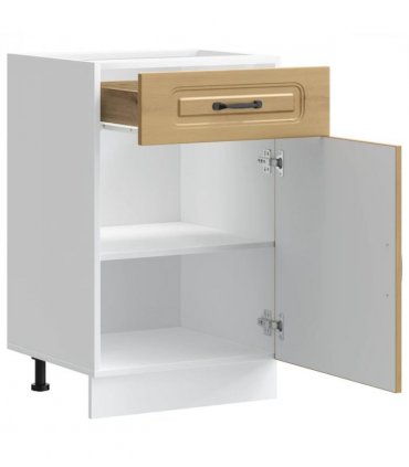 vidaXL Kitchen Base Cabinet Kalmar Artisan Oak Engineered W — Model: 1x bottom cabinet (1 door 1 drawer) 50 cm wide 81.5 cm high