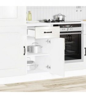 vidaXL Kitchen Base Cabinet Kalmar High Gloss White Enginee — Model: 1x bottom cabinet (1 door 1 drawer) 40 cm wide 81.5 cm high