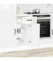 vidaXL Kitchen Base Cabinet Kalmar High Gloss White Enginee — Model: 1x bottom cabinet (1 door 1 drawer) 40 cm wide 81.5 cm high