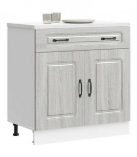vidaXL Kitchen Base Cabinet Kalmar Grey Sonoma Engineered — Model: 1x bottom cabinet (2 doors 1 drawer) 80 cm wide 81.5 cm high