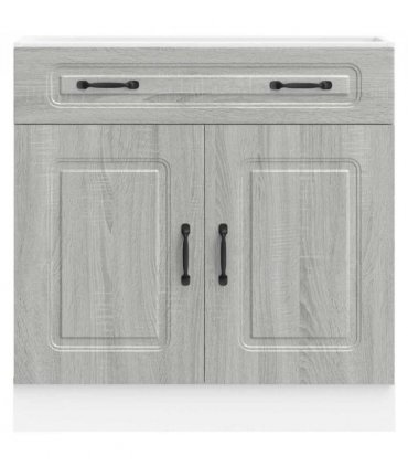 vidaXL Kitchen Base Cabinet Kalmar Grey Sonoma Engineered — Model: 1x bottom cabinet (2 doors 1 drawer) 80 cm wide 81.5 cm high