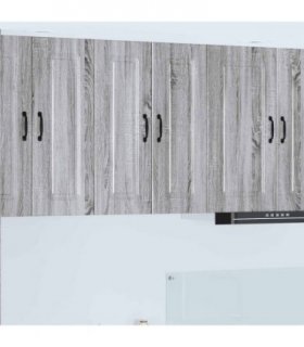 vidaXL Dishwasher Panel Kalmar 2 pcs Grey Sonoma 30 x 31 x 80 cm — Model: 2x wall cabinet (1 door) 30 cm wide 80 cm high