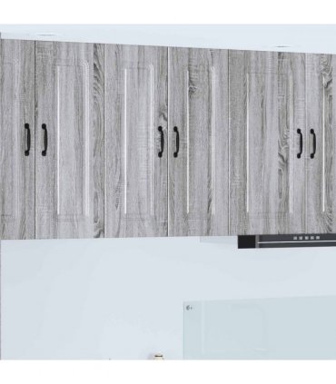 vidaXL Dishwasher Panel Kalmar 2 pcs Grey Sonoma 30 x 31 x 80 cm — Model: 2x wall cabinet (1 door) 30 cm wide 80 cm high