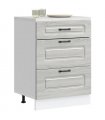 vidaXL Kitchen Base Cabinet Kalmar Grey Sonoma Engineered Wood — Model: 1x bottom cabinet (3 drawers) 60 cm wide 81.5 cm high