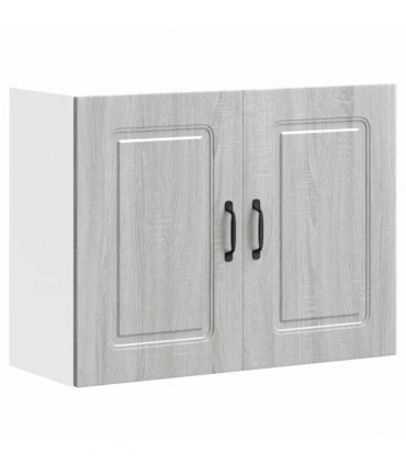 vidaXL Kitchen Wall Cabinet Kalmar Grey Sonoma Engineered Wood — Model: 1x wall cabinet (2 doors) 80 cm wide 60 cm high