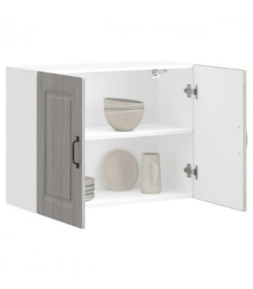vidaXL Kitchen Wall Cabinet Kalmar Grey Sonoma Engineered Wood — Model: 1x wall cabinet (2 doors) 80 cm wide 60 cm high