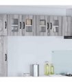 vidaXL Dishwasher Panel Kalmar 2 pcs Grey Sonoma 60 x 31 x 40 cm — Model: 2x wall glass cabinet (2 doors) 60 cm wide 40 cm high