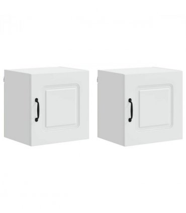 vidaXL Dishwasher Panel Kalmar 2 pcs White 40 x 31 x 40 cm — Model: 2x wall cabinet (1 door) 40 cm wide 40 cm high
