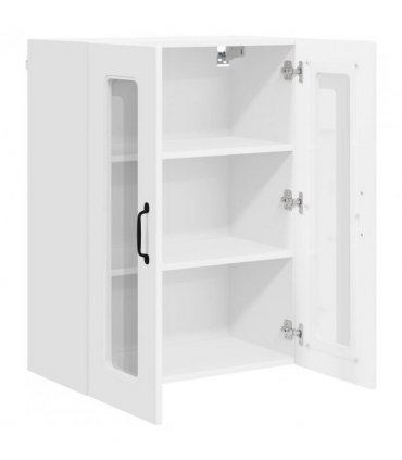 vidaXL Dishwasher Panel Kalmar White 60 x 31 x 80 cm Engineered W — Model: 1x wall glass cabinet (2 doors) 60 cm wide 80 cm high
