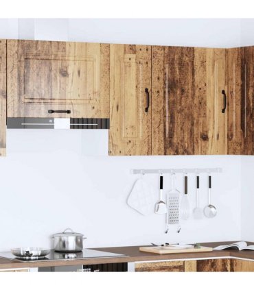 vidaXL Kitchen Wall Cabinet Kalmar Old Wood Engineered Wood — Model: 1x wall cabinet (1 door) 30 cm wide 60 cm high