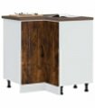 vidaXL Kitchen Corner Base Cabinet Kalmar Smoked Oak Engin — Model: 1x corner bottom cabinet (2 doors) 75.5 cm wide 81.5 cm high