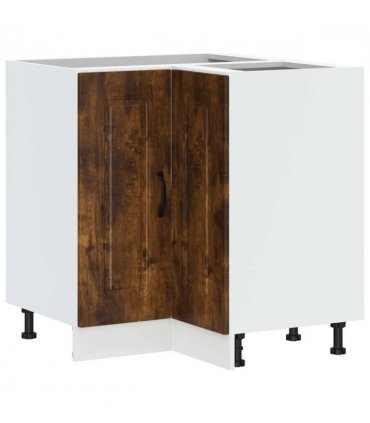vidaXL Kitchen Corner Base Cabinet Kalmar Smoked Oak Engin — Model: 1x corner bottom cabinet (2 doors) 75.5 cm wide 81.5 cm high