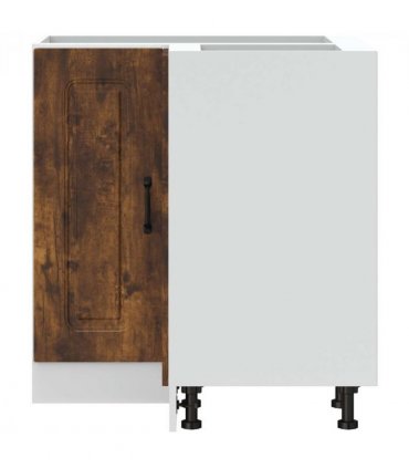 vidaXL Kitchen Corner Base Cabinet Kalmar Smoked Oak Engin — Model: 1x corner bottom cabinet (2 doors) 75.5 cm wide 81.5 cm high