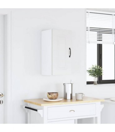 vidaXL Kitchen Wall Cabinet Kalmar White Engineered Wood — Model: 1x wall cabinet (1 door) 30 cm wide 60 cm high