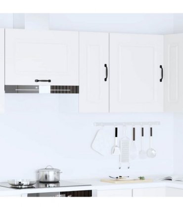 vidaXL Kitchen Wall Cabinet Kalmar White Engineered Wood — Model: 1x wall cabinet (1 door) 30 cm wide 60 cm high