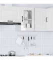 vidaXL Kitchen Wall Cabinet with Glass Door Kalmar High Gloss Whit — Model: 1x wall glass cabinet (1 door) 40 cm wide 60 cm high