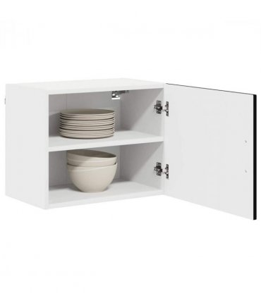 vidaXL Dishwasher Panel Kalmar 2 pcs Black 50 x 31 x 40 cm — Model: 2x wall cabinet (1 door) 50 cm wide 40 cm high