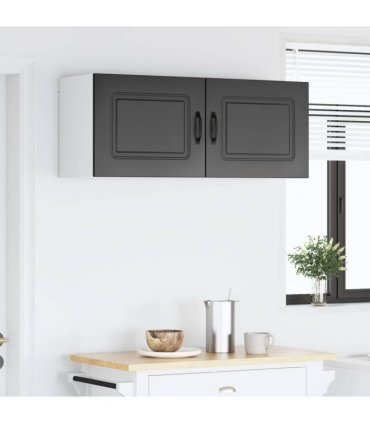 vidaXL Dishwasher Panel Kalmar 2 pcs Black 50 x 31 x 40 cm — Model: 2x wall cabinet (1 door) 50 cm wide 40 cm high