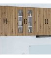vidaXL Dishwasher Panel Kalmar Artisan Oak 60 x 31 x 80 cm — Model: 1x wall glass cabinet (2 doors) 60 cm wide 80 cm high