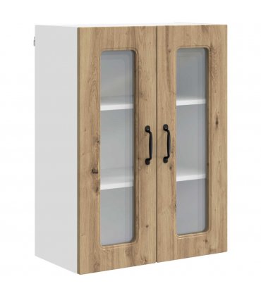 vidaXL Dishwasher Panel Kalmar Artisan Oak 60 x 31 x 80 cm — Model: 1x wall glass cabinet (2 doors) 60 cm wide 80 cm high