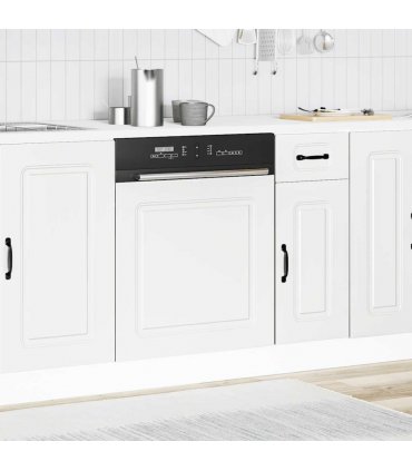 vidaXL Dishwasher Panel Kalmar White 60x1.5x57 cm Engineered Wood — Model: 1x dishwasher panel 60 cm wide 57 cm high