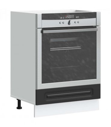 vidaXL Oven Cabinet Kalmar Black Engineered Wood — Model: 1x oven cabinet 60 cm wide 81.5 cm high