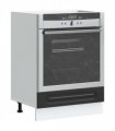 vidaXL Oven Cabinet Kalmar Black Engineered Wood — Model: 1x oven cabinet 60 cm wide 81.5 cm high