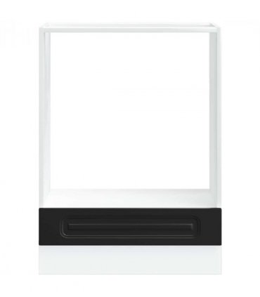 vidaXL Oven Cabinet Kalmar Black Engineered Wood — Model: 1x oven cabinet 60 cm wide 81.5 cm high